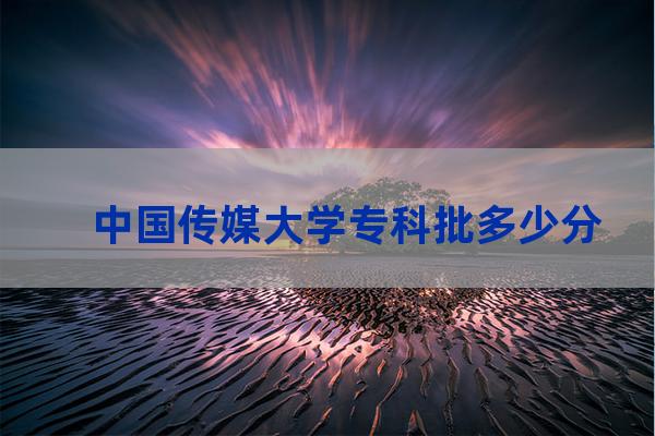 中国传媒大学专科分数线(中国传媒大学专科分数线艺术类2019)-第1张-职场百科-大苏人才网