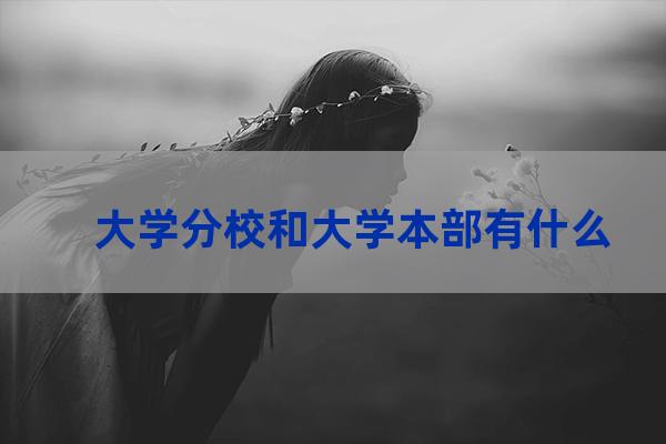 大学分校和本校的区别(大学分校和本校毕业证的区别)