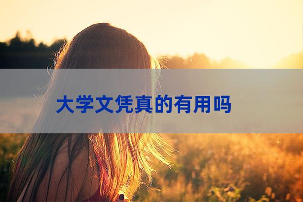 大学文凭有用吗(全日制成人大学文凭有用吗)-第1张-职场百科-大苏人才网