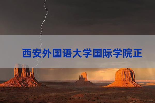 西安外国语大学国际学院(西安外国语大学国际学院怎么样)-第1张-职场百科-大苏人才网