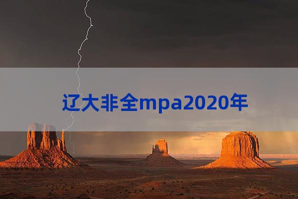 辽宁大学mpa(辽宁大学mpacc非全日制学费)-第1张-职场百科-大苏人才网